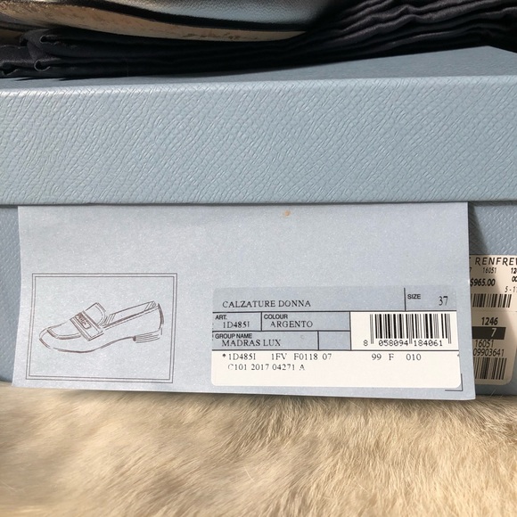 Prada Silver Loafers 37 - Picture 6 of 8